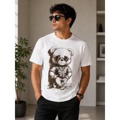 Cool Bear Ayıcık Baskılı Beyaz Tişört