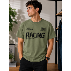 Racing Club Vintage Haki Tişört