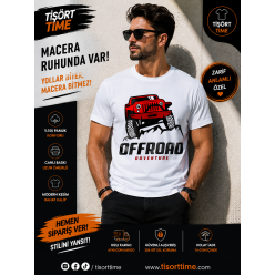 Off Road Baskılı Erkek Tişört