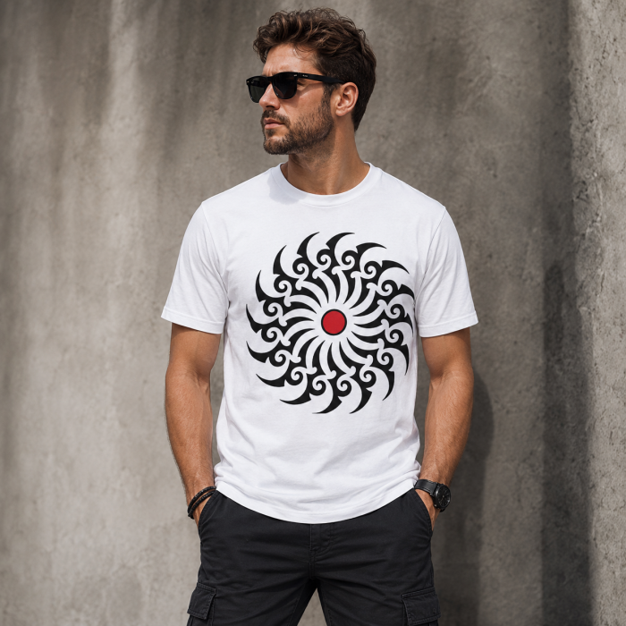 Tribal Güneş Baskılı Erkek Tişört