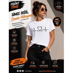 Sevgili Kalp EKG Kadın Tişört