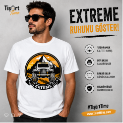Extreme Jeep Baskılı Erkek Tişört